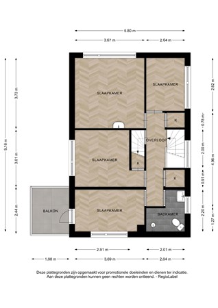 Floorplan - Robert Kochlaan 26, 7415 EM Deventer